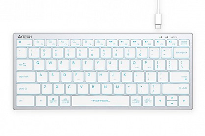 Клавіатура дротова A4Tech FX-61 White Icy Blue backlit