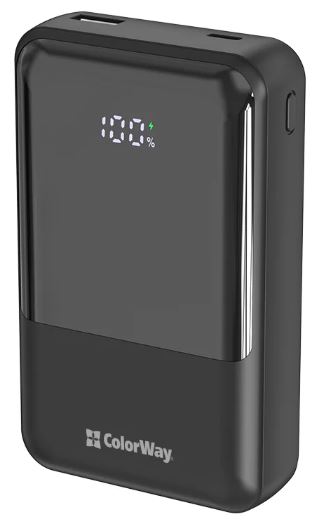 УМБ (Power Bank) ColorWay 20 000 mAh DigiPower (USB QC4.0 + USB-C PD45W) Black (CW-PB200LP04BK)