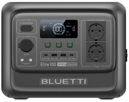 Зарядна станція Bluetti Elite 100 V2 (P-EL100V2-EU-GY-BL-010) UA UCRF / 1800 Вт / 1024 Вт⋅год / LiFePO4