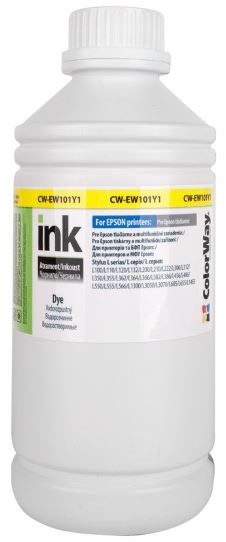 Чорнило ColorWay для Epson EW101 Y Dye-based 1000 ml (CW-EW101Y1)