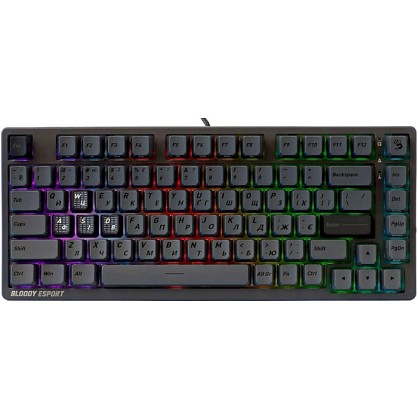 Клавіатура дротова A4Tech Bloody MS76 Iron Grey (Magnetic Switch)